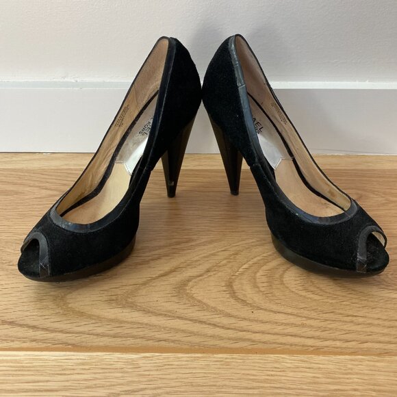 Marc Jacobs Suede Peep Toe Heels - Picture 2 of 6